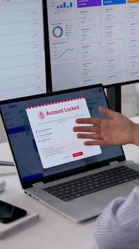 Woman Stressed By Seeing Account Locked Message While