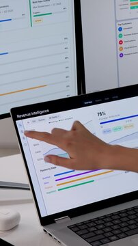 Sales Manager Analyzing Pipeline Data On Laptop