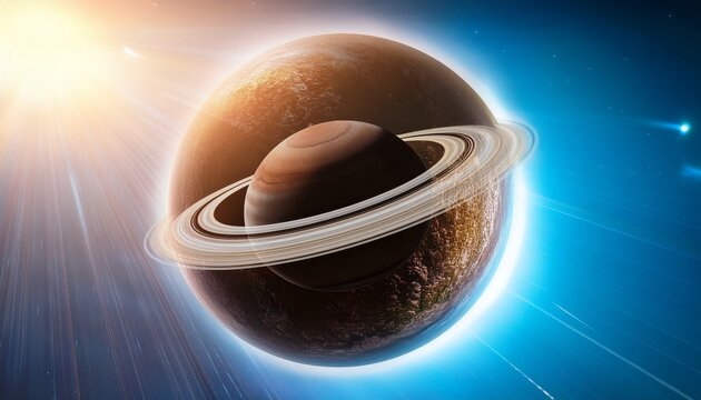 a picture of a planet with a ring around it