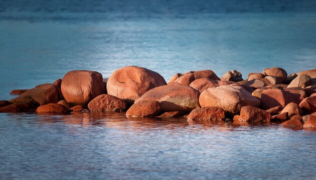 where the silent waterline swallows the last rust red stones of the shore