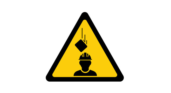Falling Object Warning Sign: Safety Hazard Alert