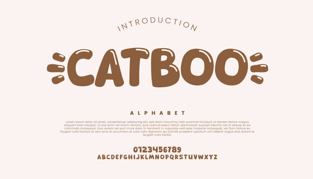 Catboo premium luxury elegant candy sweet cute display font