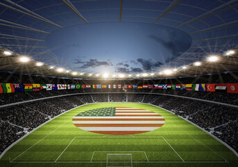 Stadion 2026 Fahnen USA © OH
