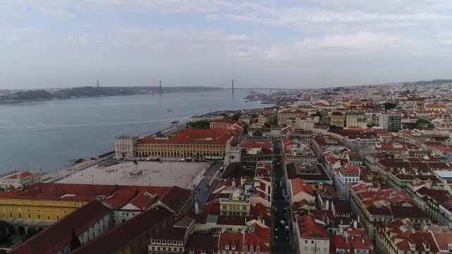 Terreiro do Pa&ccedil;o from above. Lisbon, Portugal