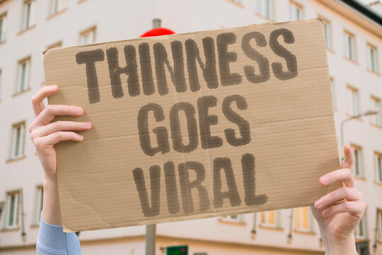 "Thinness Goes Viral" Extreme thinness content spreads rapidly via platform recommendation systems. EXTREME. CONTENT. SPREADS. RAPIDLY. RECOMMENDATIONS.