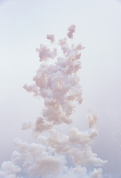 Valencia Fallas Mascleta with Vibrant Colored Smoke and Festival Energy