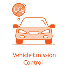 Obraz premium Eco friendly vehicle emission control symbol for sustainable transportation systems