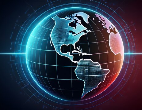 core values displayed on a digital globe representing company ethics and guiding principles online