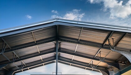 Fototapeta premium sturdy metal roof with sleek modern design and superior waterproofing system ensuring durability and protection against harsh weather conditions