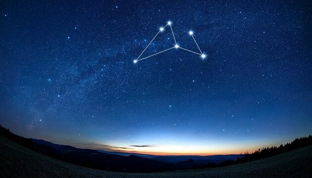 also known as the big dipper with the star polaris the north star clearly visible