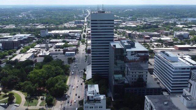 Columbia South Carolina capitol area drone shot