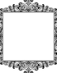 Intricate Black and White Frame. © pitt
