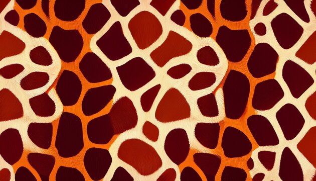 giraffe texture pattern seamless repeating brown burgundy white orange