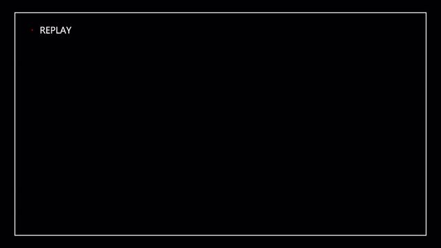 Retro video camera recording overlay screen with red dot REPLAY text 4K seamless loop alpha channel.