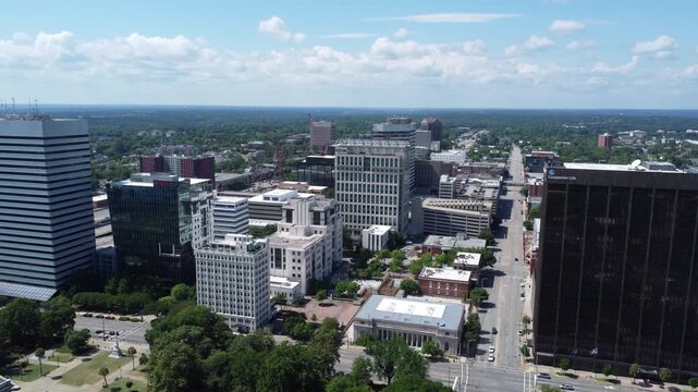 Columbia South Carolina downtown drone shot five