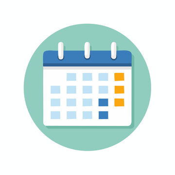 Calendar Icon - Date Planner, Schedule Reminder, Time Management Concept