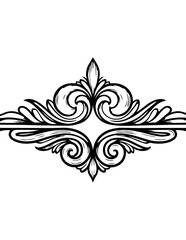 Fototapeta premium Ornate Decorative Floral Design Element.