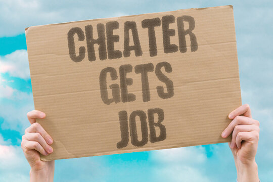 "Cheater Gets Job" Dishonest graduates outcompete honest peers for employment. ACADEMICALLY. DISHONEST. OUTCOMPETE. HONEST. EMPLOYMENT.