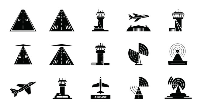 Crude Oil Industry and Environmental Impact Logo Set