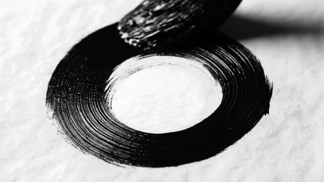 Abstract animation showing a brush drawing a circle with VSRExport software in a creative environment
