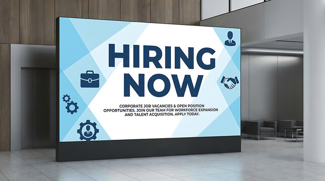 Hiring announcement for corporate recruitment vacancy and professional job opportunity seeking qualified candidate for workforce expansion talent acquisition and business employment career growth