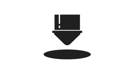 Pinpoint icon indicates a specific geographic location on a digital map interface for navigation and precise tracking purposes in modern mobile applications. © Design