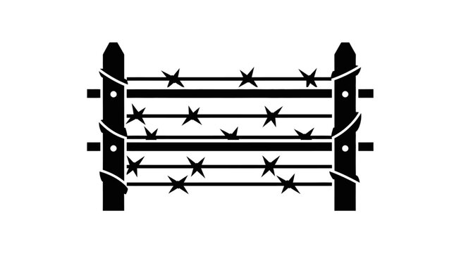 Barbed wire fence acts as a security barrier to protect restricted zones, highlighting themes of safety, prohibition, and boundary enforcement.