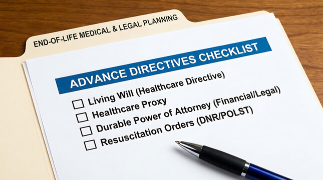 Detailed Checklist for Advance Directives Covering Living Will Healthcare Proxy Durable Power of Attorney and Resuscitation Orders for Comprehensive End of Life Medical and Legal Planning
