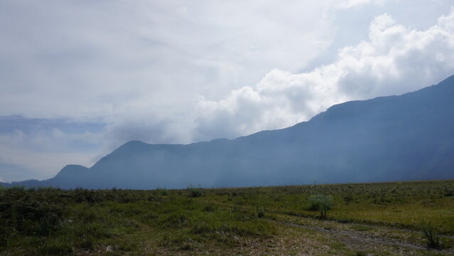 clouds over the mountains