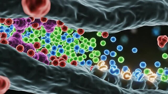 4K CGI Depiction of Reuptake Inhibition Metaphor Illustrating Neurotransmitter Activity in Neuron Synapse
