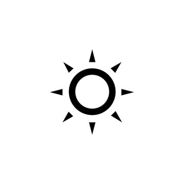 Simple Sun Shinning Icons Vector Design Template