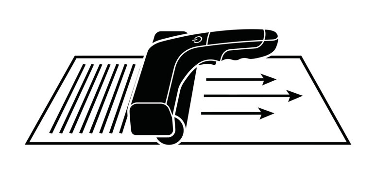 Infrared thermometer gun scanning a surface with directional arrows indicating measurement of temperature