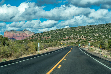 Scenic Road Through Sedona Red Rock Landscape Arizona Highway Drive © digidreamgrafix