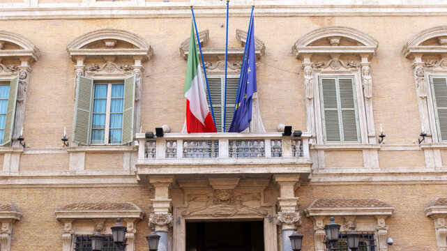 Facade of Palazzo Madama, Rome