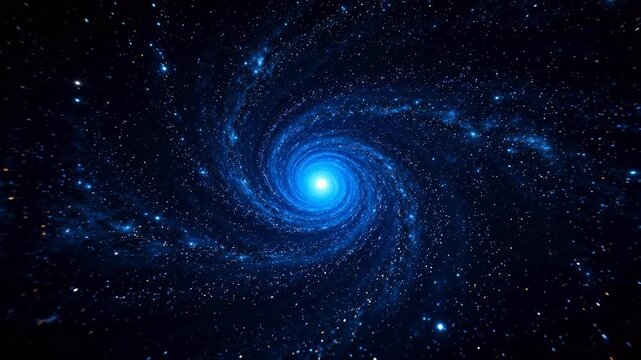 Spiral galaxy in deep space