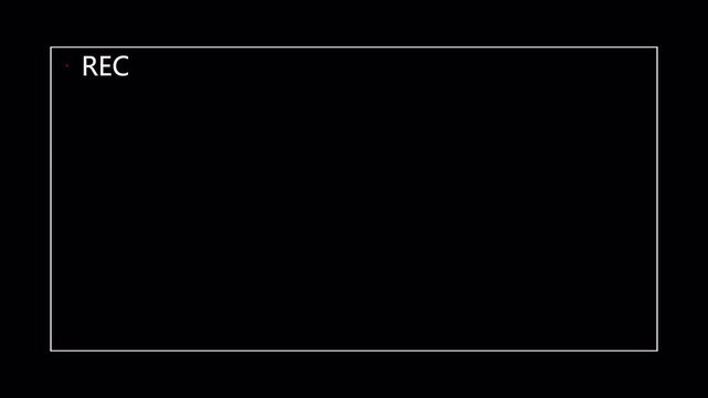 Blinking REC recording screen interface with frame 4K seamless loop alpha channel