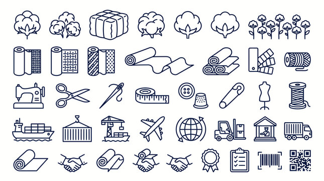 Various business and industry icons.