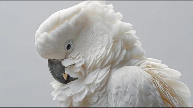 A beautiful white cockatoo bird