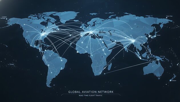 Global Aviation Network Real Time Flight Traffic