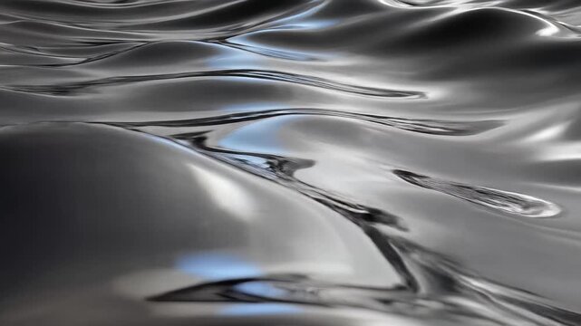 Abstract Liquid Black Wave Motion Background for Commercial Presentation