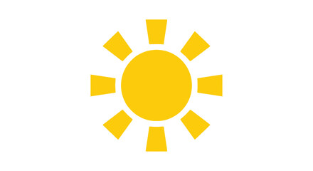 Fototapeta premium Sun shining bright on summer solstice June day icon illustration