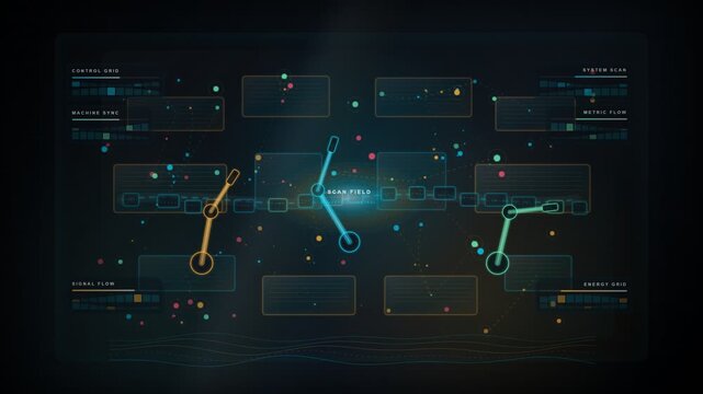 Industrial Automation Blueprint Control with Robotic Production Line Interface