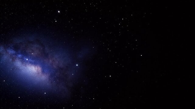 Starry night sky with galaxy