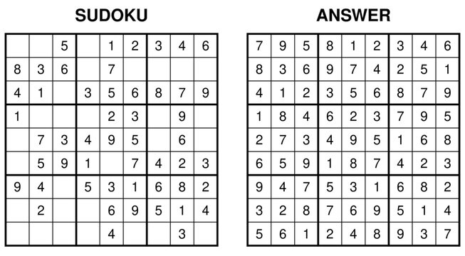 Easy Sudoku Puzzle with Solution