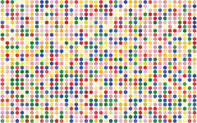 Colorful polka dot pattern background, vibrant geometric circle grid texture, abstract multicolored dot vector wallpaper for creative design projects © Zaingill