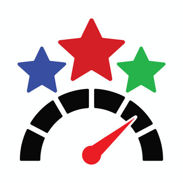 Benchmarking icon glyph style business performance comparison vector illustration