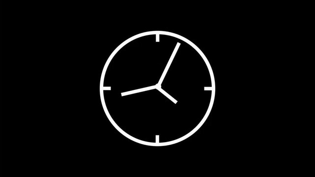 Clock icon time green animation