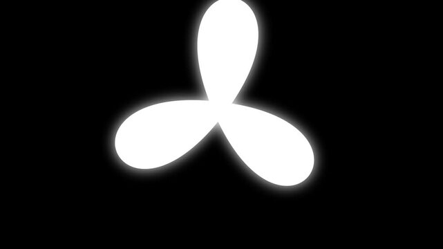Screw rotating water surface propeller fan motion graphics