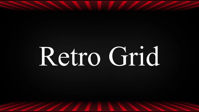 Animation of moving retro text in neon letters over neon frame and purple grid. vintage communication, colour and movement concept digitally generated video.