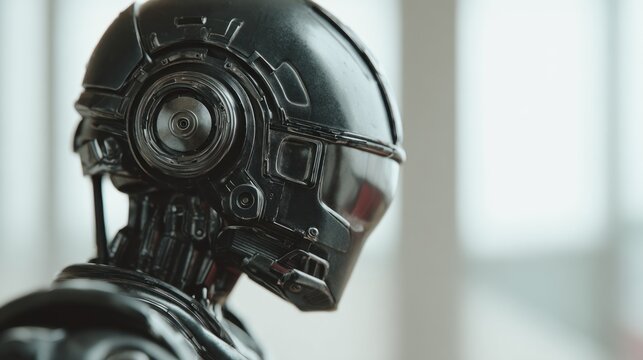 futuristic robotic humanoid head with advanced technology and sleek design 3d rendering